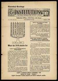 Institutional Vol. XVI No. 16