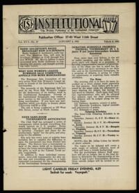 Institutional Vol. XVI No. 17