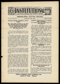 Institutional Vol. XVI No. 19