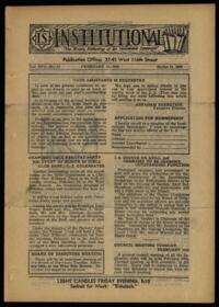 Institutional Vol. XVI No. 22