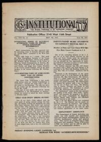 Institutional Vol. XVI No. 34