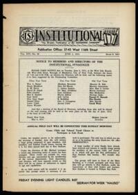 Institutional Vol. XVI No. 38