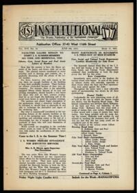 Institutional Vol. XVI No. 39