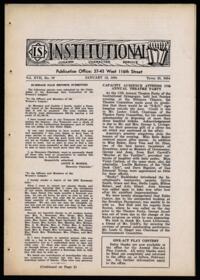 Institutional Vol. XVII No. 19