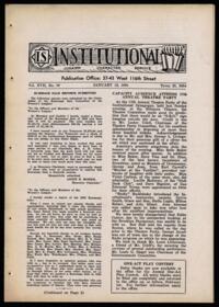 Institutional Vol. XVII No. 19