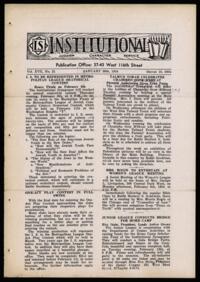 Institutional Vol. XVII No. 21