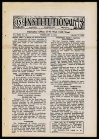 Institutional Vol. XVII No. 22