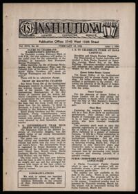 Institutional Vol. XVII No. 24