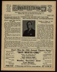 Institutional Vol. XIX No. 15