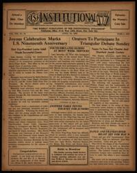 Institutional Vol. XIX No. 34