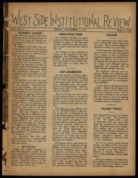 West Side Institutional Review Vol. I No. 01