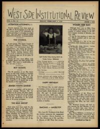 West Side Institutional Review Vol. I No. 14