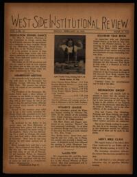 West Side Institutional Review Vol. I No. 16