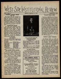 West Side Institutional Review Vol. I No. 21