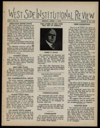 West Side Institutional Review Vol. I No. 22