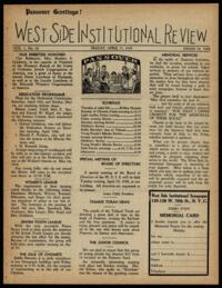 West Side Institutional Review Vol. I No. 24