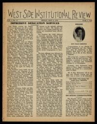 West Side Institutional Review Vol. I No. 27