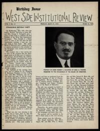 West Side Institutional Review Vol. I No. 30