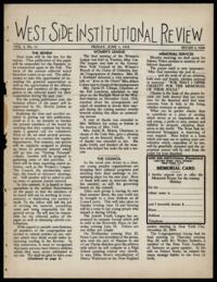 West Side Institutional Review Vol. I No. 31