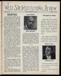 West Side Institutional Review Vol. II No. 12