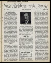 West Side Institutional Review Vol. II No. 18
