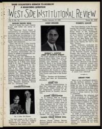 West Side Institutional Review Vol. II No. 19