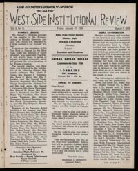 West Side Institutional Review Vol. II No. 21