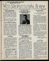 West Side Institutional Review Vol. II No. 25