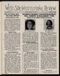 West Side Institutional Review Vol. III No. 19