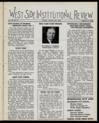 West Side Institutional Review Vol. III No. 21