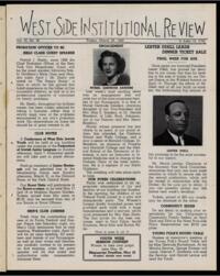 West Side Institutional Review Vol. III No. 30