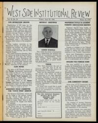 West Side Institutional Review Vol. III No. 34