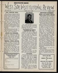 West Side Institutional Review Vol. III No. 40