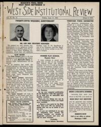 West Side Institutional Review Vol. III No. 41