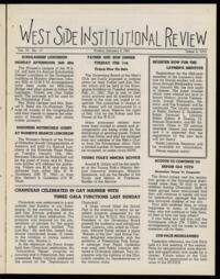 West Side Institutional Review Vol. IV No. 17