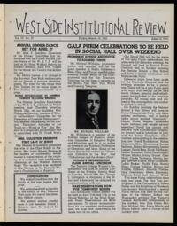West Side Institutional Review Vol. IV No. 27