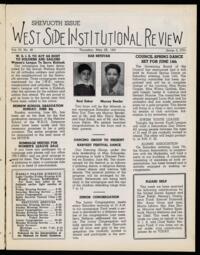 West Side Institutional Review Vol. IV No. 38