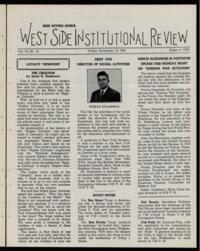 West Side Institutional Review Vol. VI No. 10