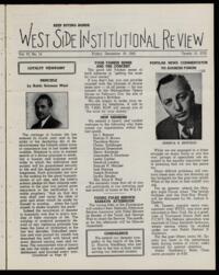 West Side Institutional Review Vol. VI No. 15