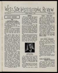West Side Institutional Review Vol. VI No. 17