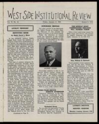 West Side Institutional Review Vol. VI No. 18