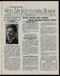 West Side Institutional Review Vol. VI No. 26