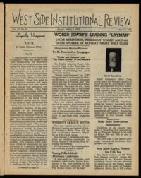 West Side Institutional Review Vol. VIII No. 26