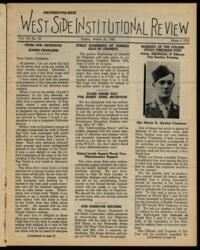 West Side Institutional Review Vol. VIII No. 29