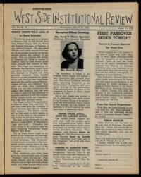 West Side Institutional Review Vol. VIII No. 30