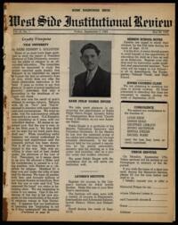 West Side Institutional Review Vol. IX No. 01