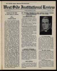 West Side Institutional Review Vol. IX No. 11