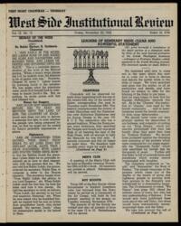 West Side Institutional Review Vol. IX No. 12