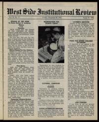 West Side Institutional Review Vol. IX No. 17