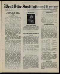 West Side Institutional Review Vol. IX No. 18
